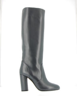 Gray leather tube boot