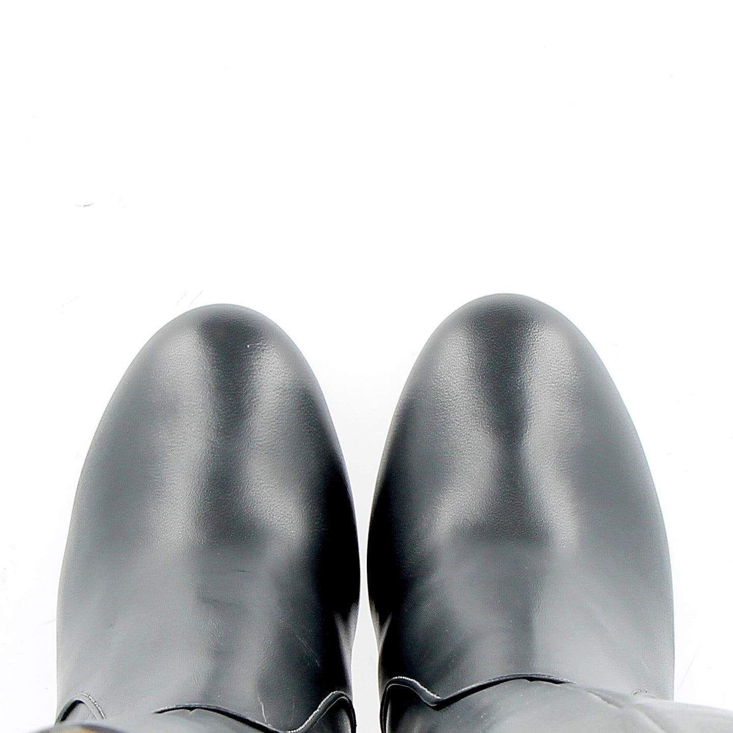 Gray leather tube boot