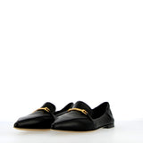Supersoft black pointed glove nappa loafer