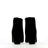Ankle boot in camoscio nero tacco block medio