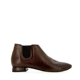 Low Chelsea boot in soft dark brown leather