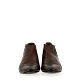 Low Chelsea boot in soft dark brown leather