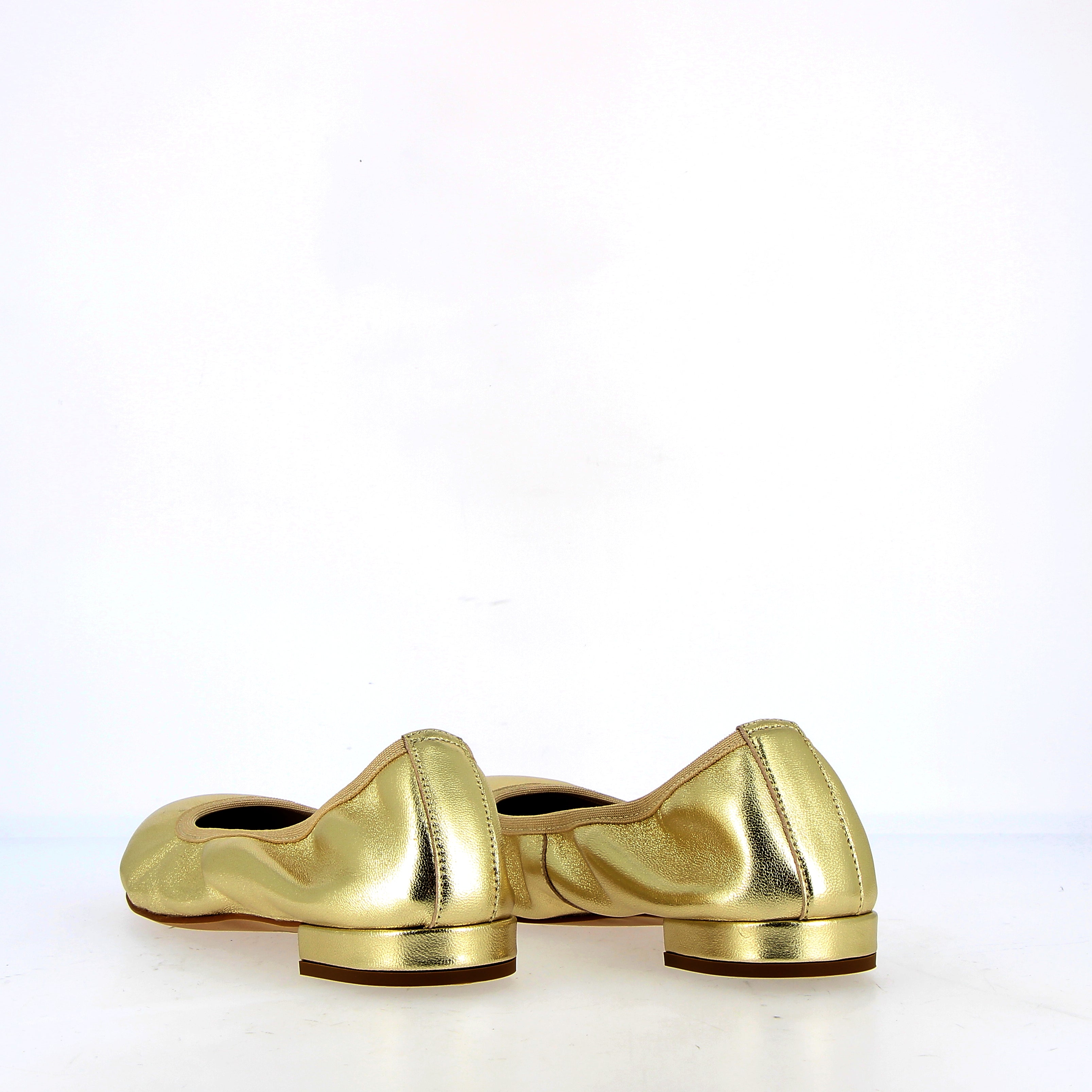 Pucker Ballerina supersoft sfoderata in nappa platino