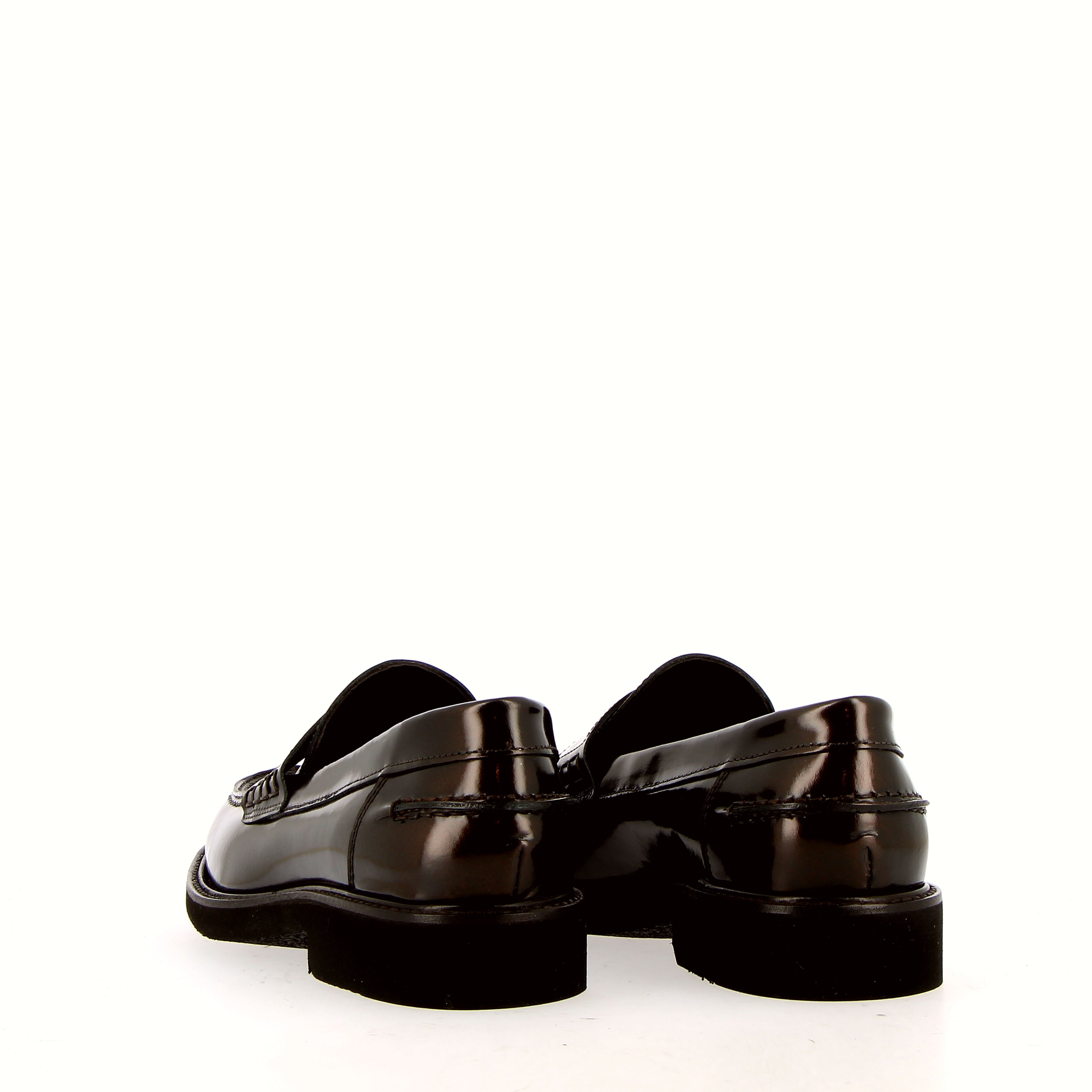 College moccasin in brushed dark brown bronze