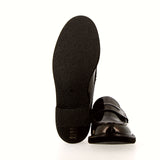 College moccasin in brushed dark brown bronze