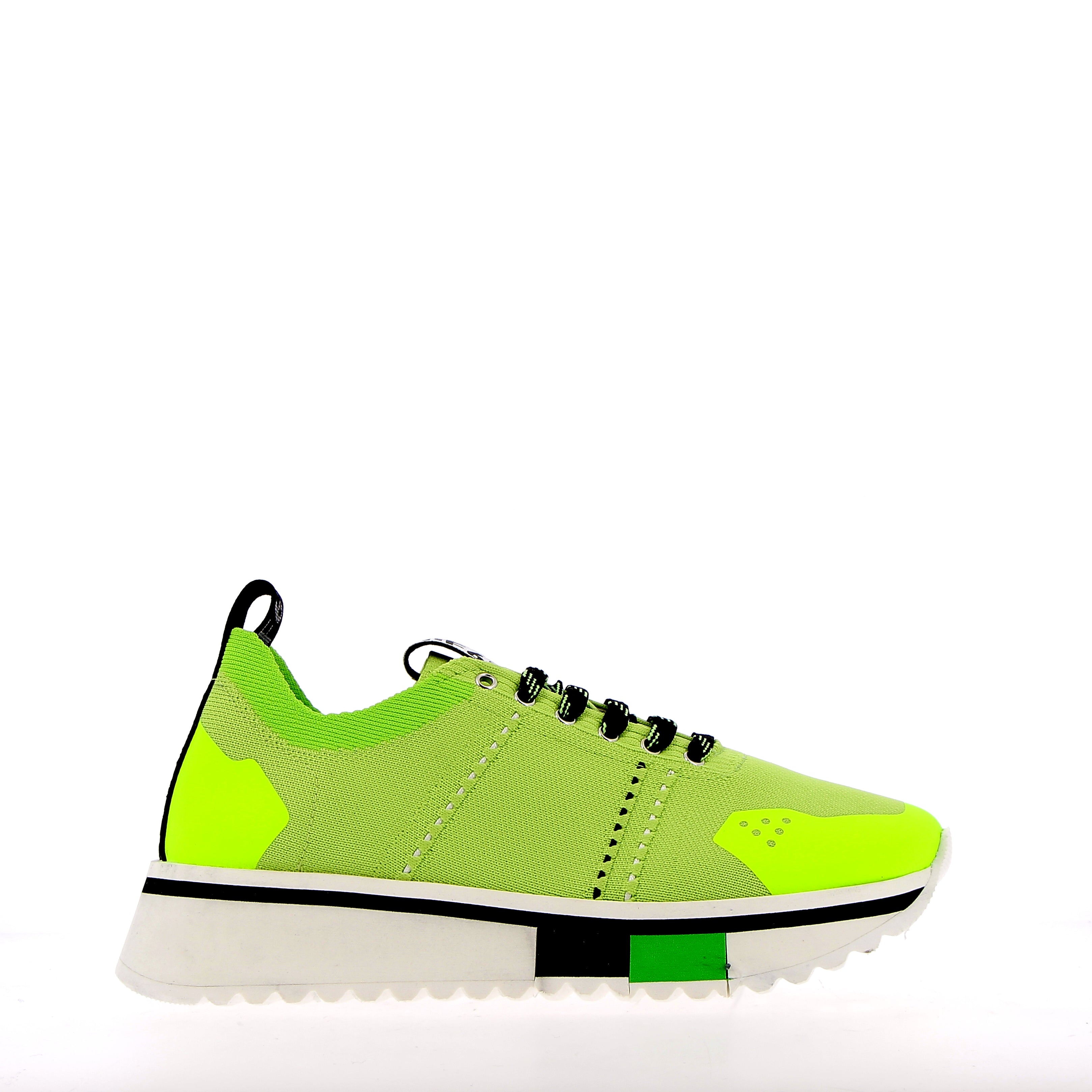 Pistachio elastic texture sneaker with superflex sole