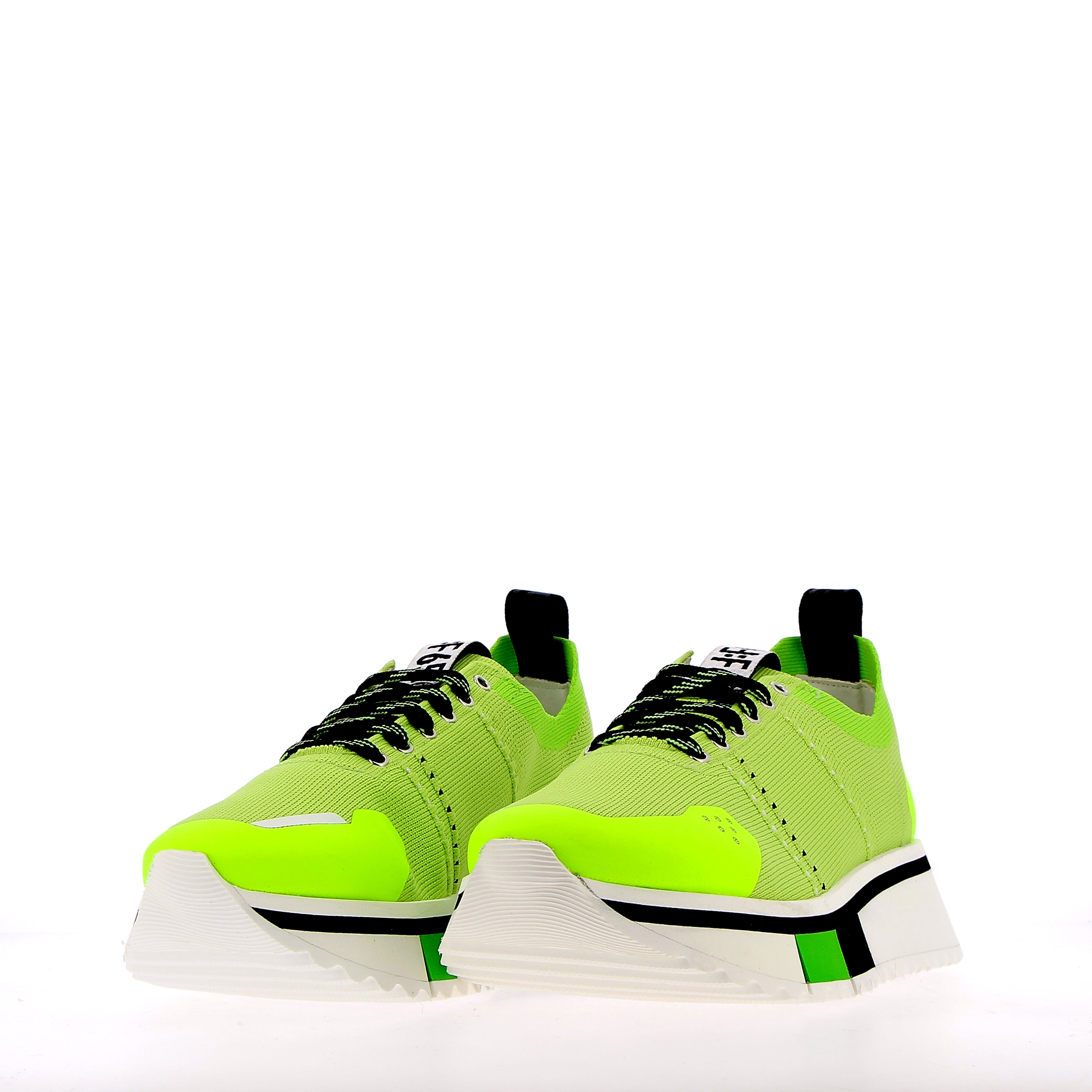 Pistachio elastic texture sneaker with superflex sole