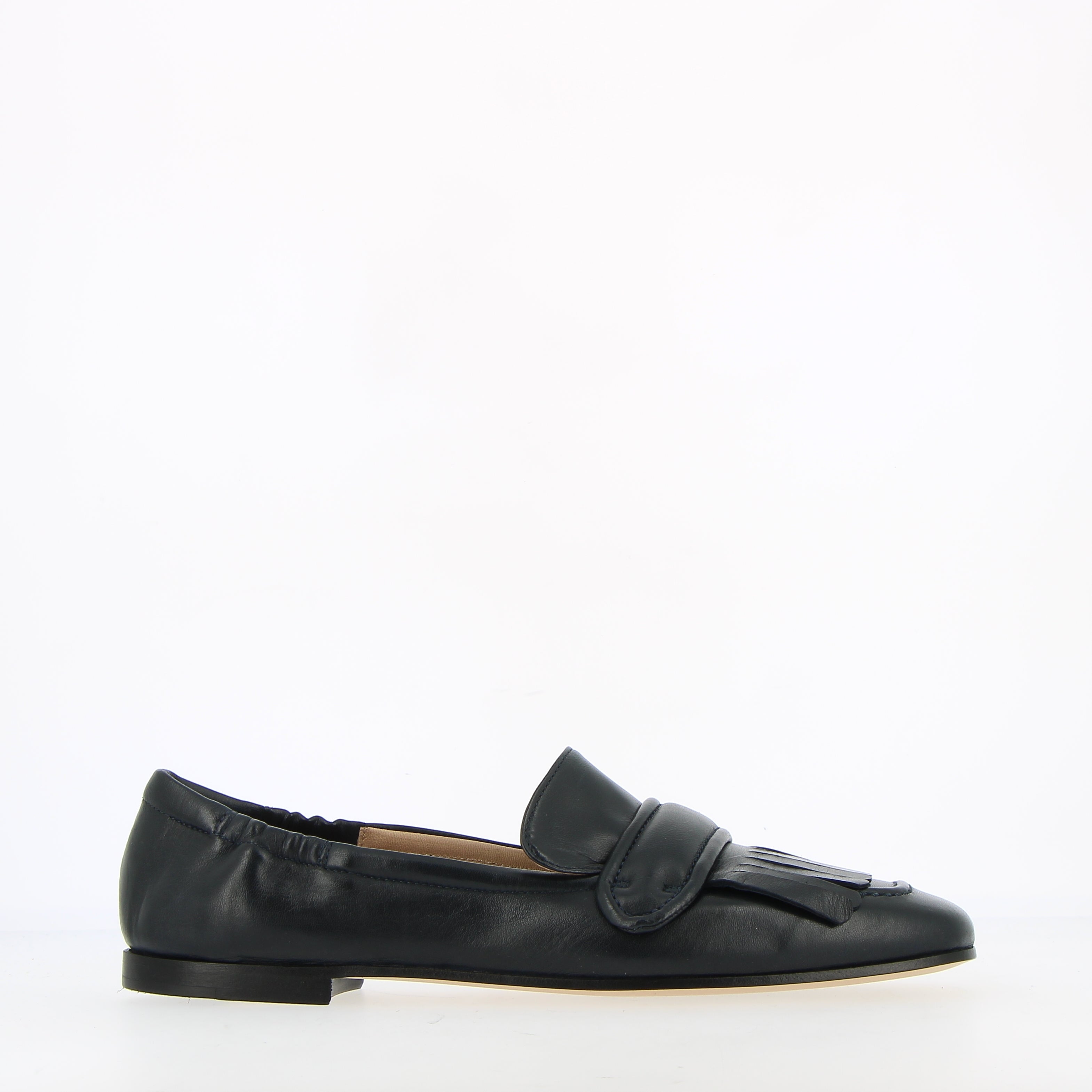 Mocassino con frangia in nappa da guanto supersoft navy