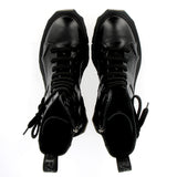 Black Combat boot