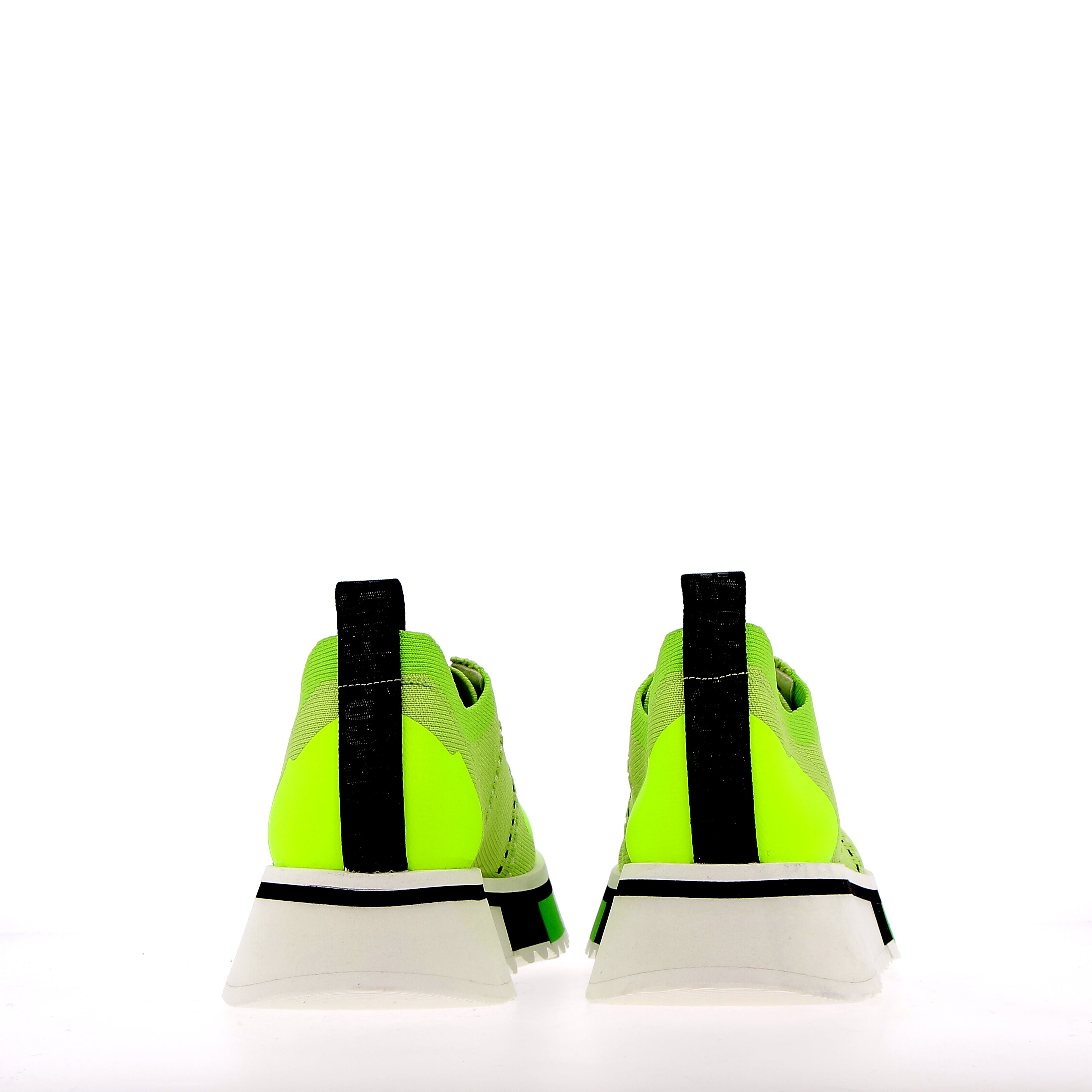 Pistachio elastic texture sneaker with superflex sole