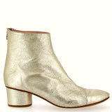 Supersoft ankle boot in silver laminated vintage effect