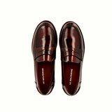 Brushed Bordeaux College Moccasin