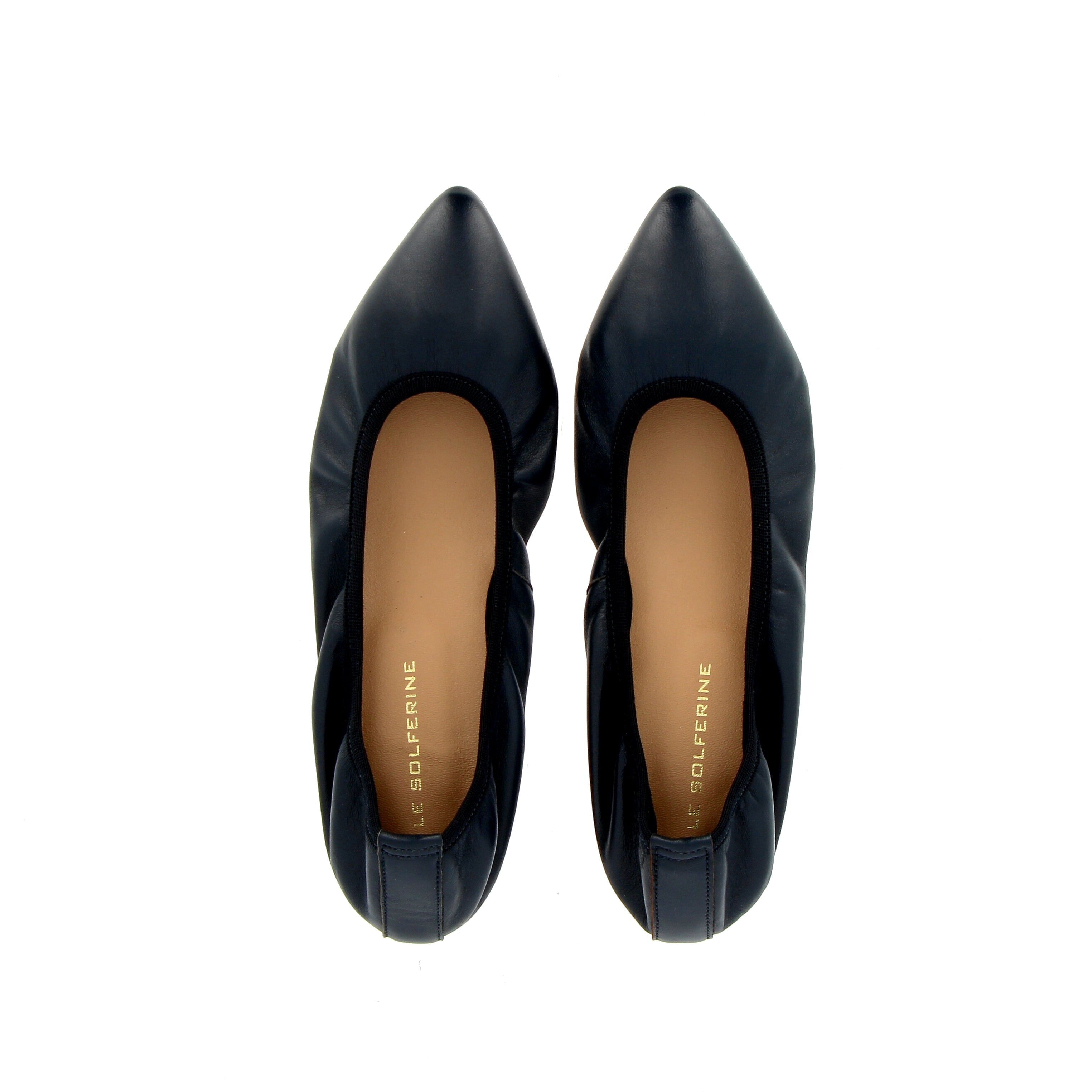 Pucker Ballerina supersoft sfoderata in nappa blu