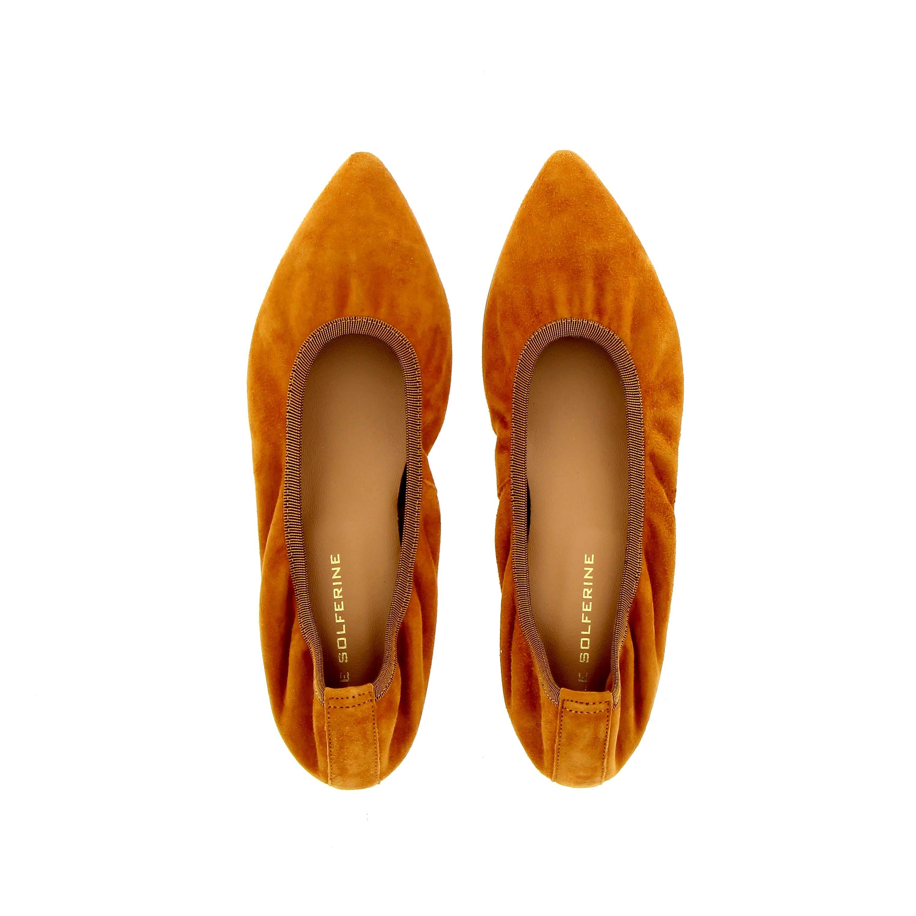 Pucker Ballerina supersoft sfoderata in camoscio cuoio