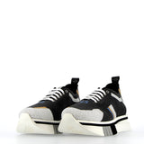 Black stud texture sneaker with superflex sole