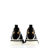 Black stud texture sneaker with superflex sole
