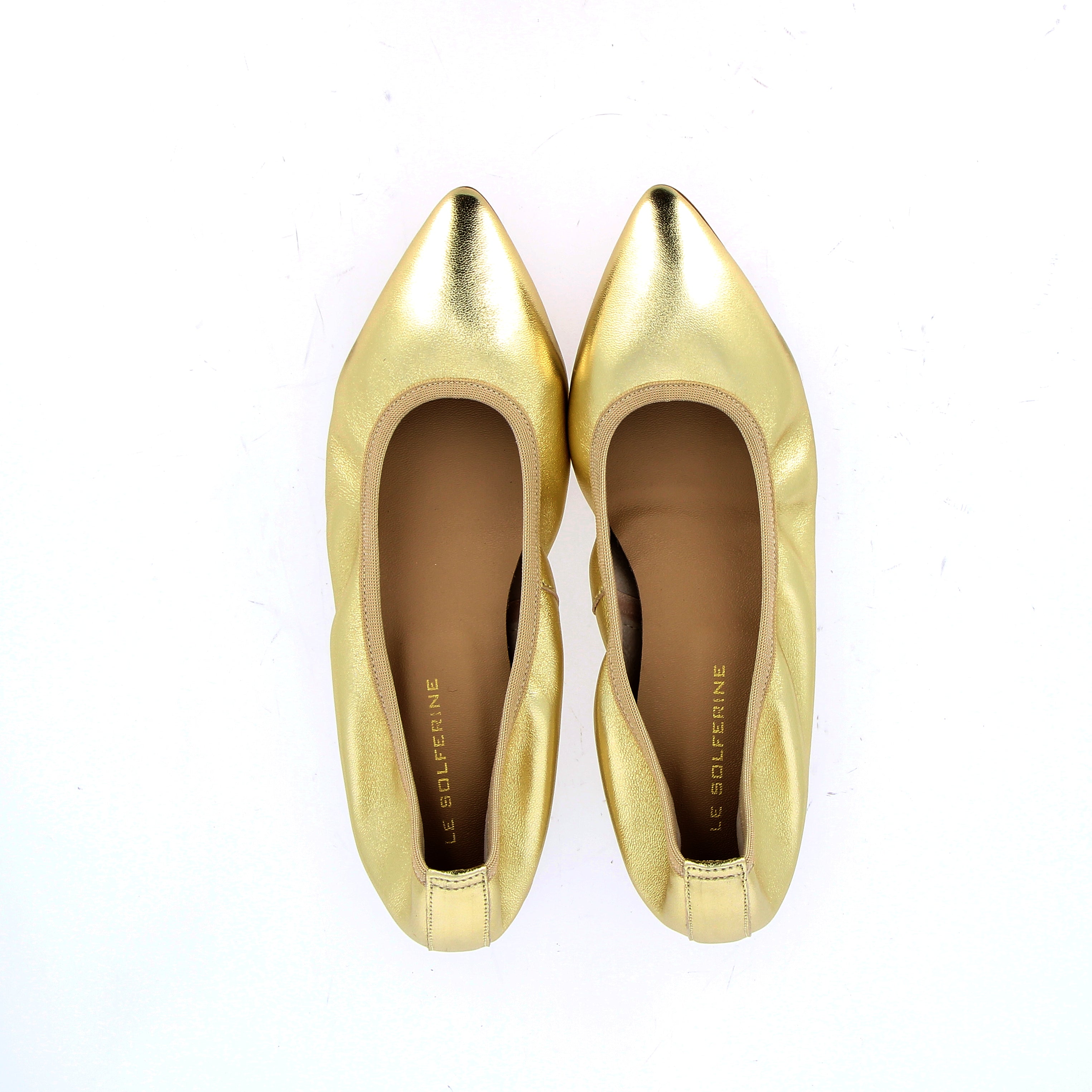 Pucker Ballerina supersoft sfoderata in nappa platino