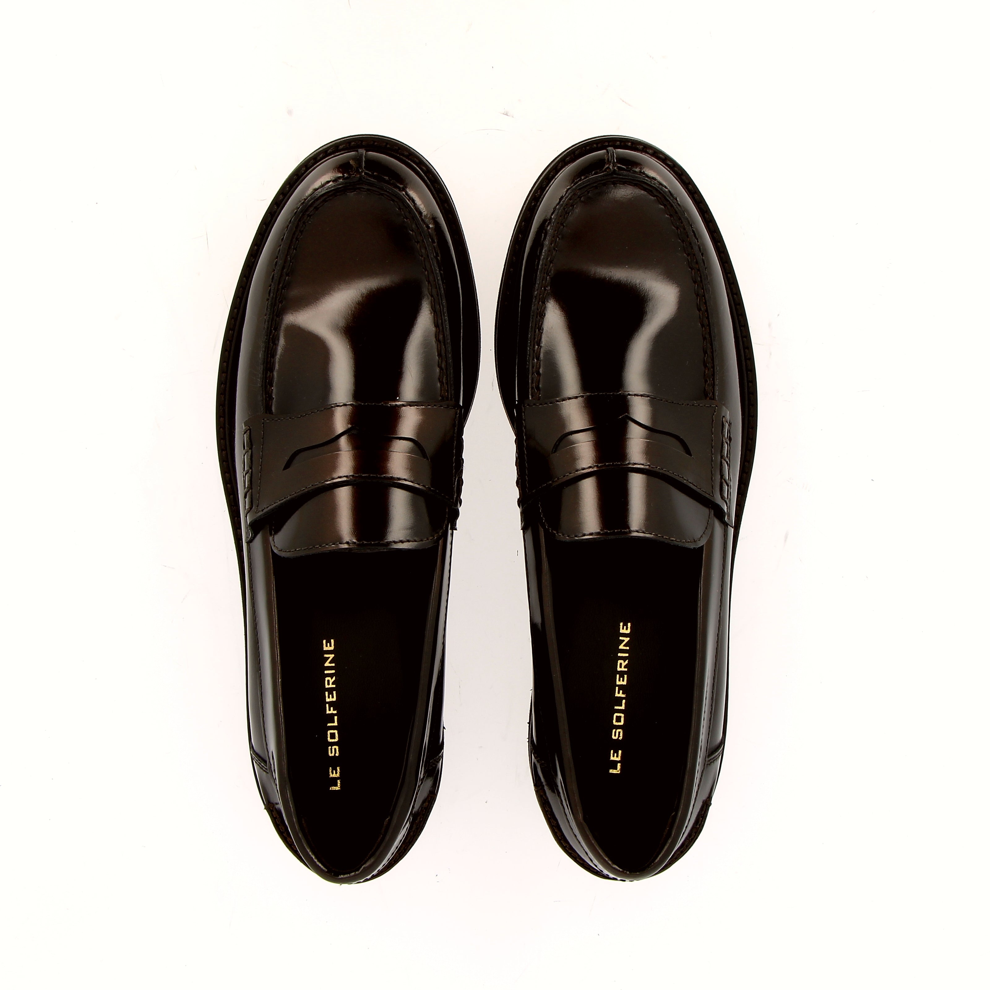 College moccasin in brushed dark brown bronze