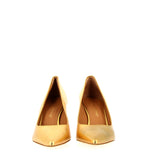 Gold laminated leather pumps