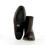 Ebony Brown Soft Glove Leather Ankle Boot