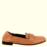 Soft moccasin in beige nappa leather