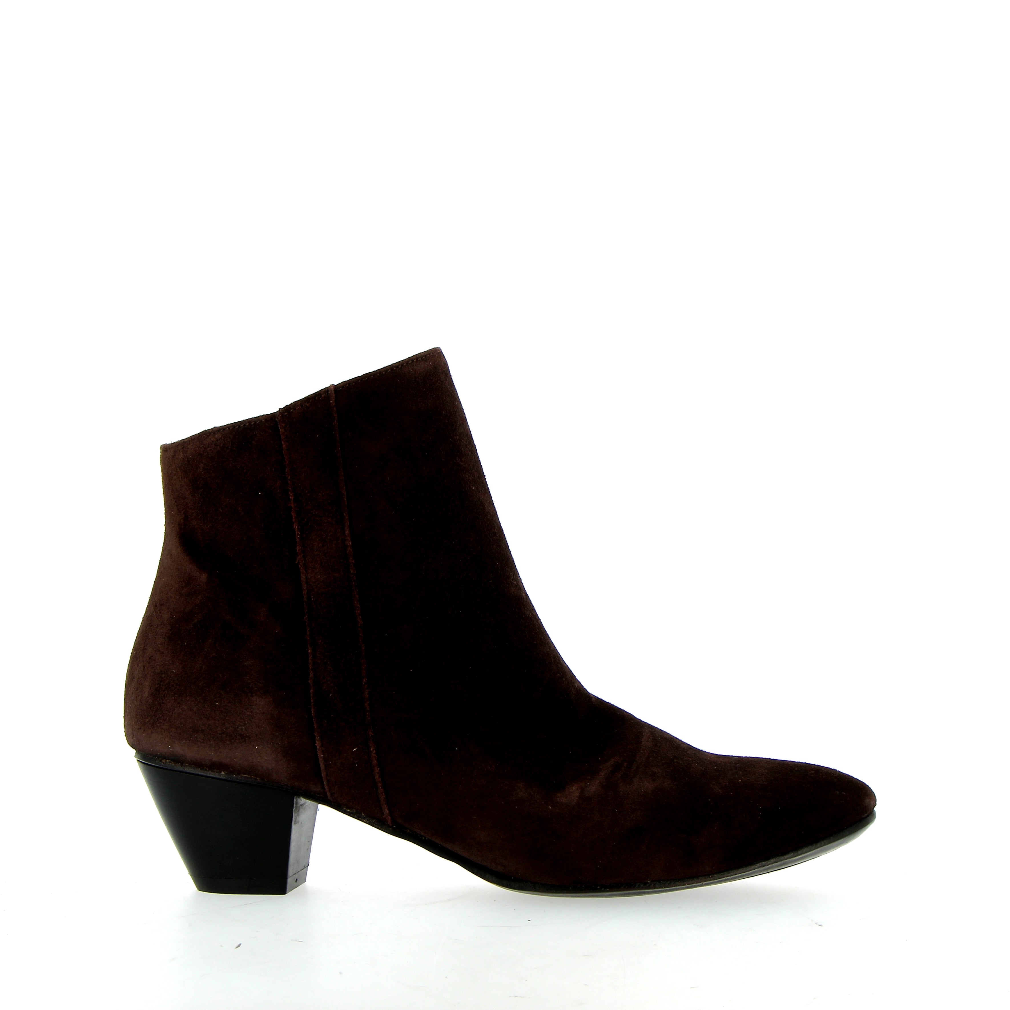 Dark brown suede ankle boot espresso