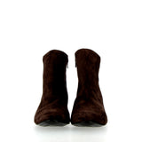 Dark brown suede ankle boot