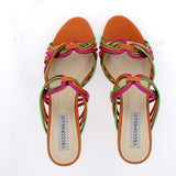 Multicolor metal slipper sandal