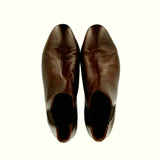 Low Chelsea boot in soft dark brown leather