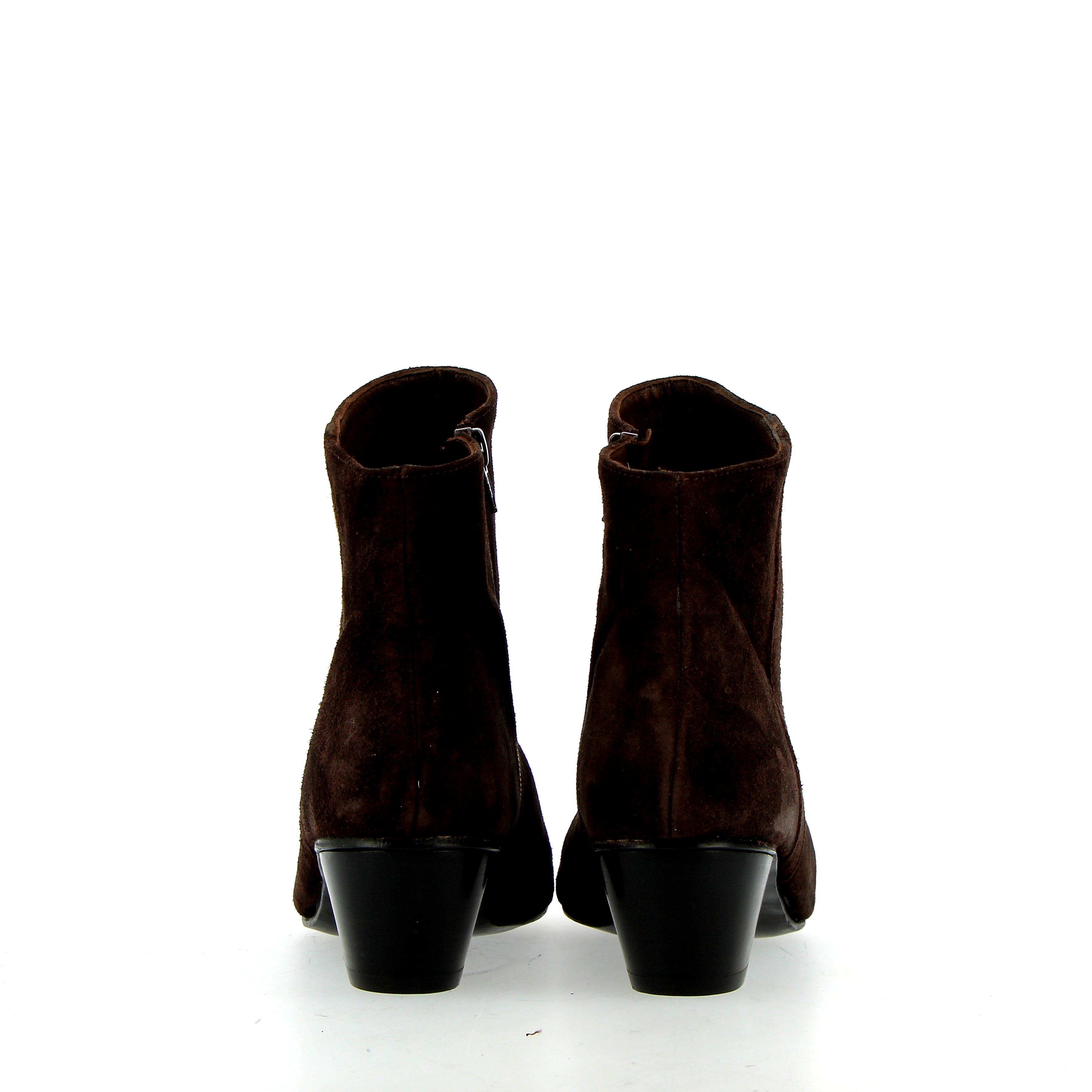 Dark brown suede ankle boot espresso