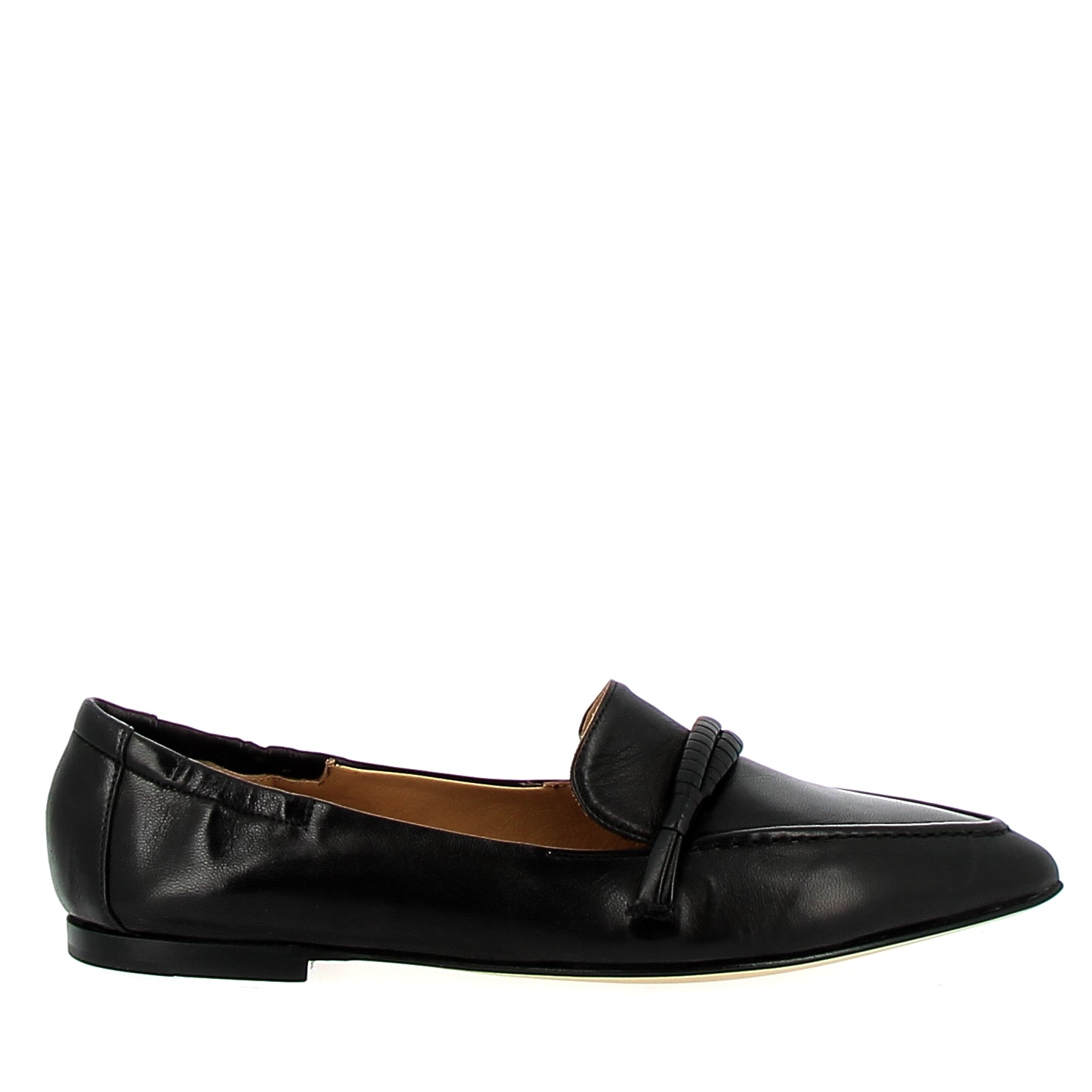 Black loafer in supersoft glove nappa leather