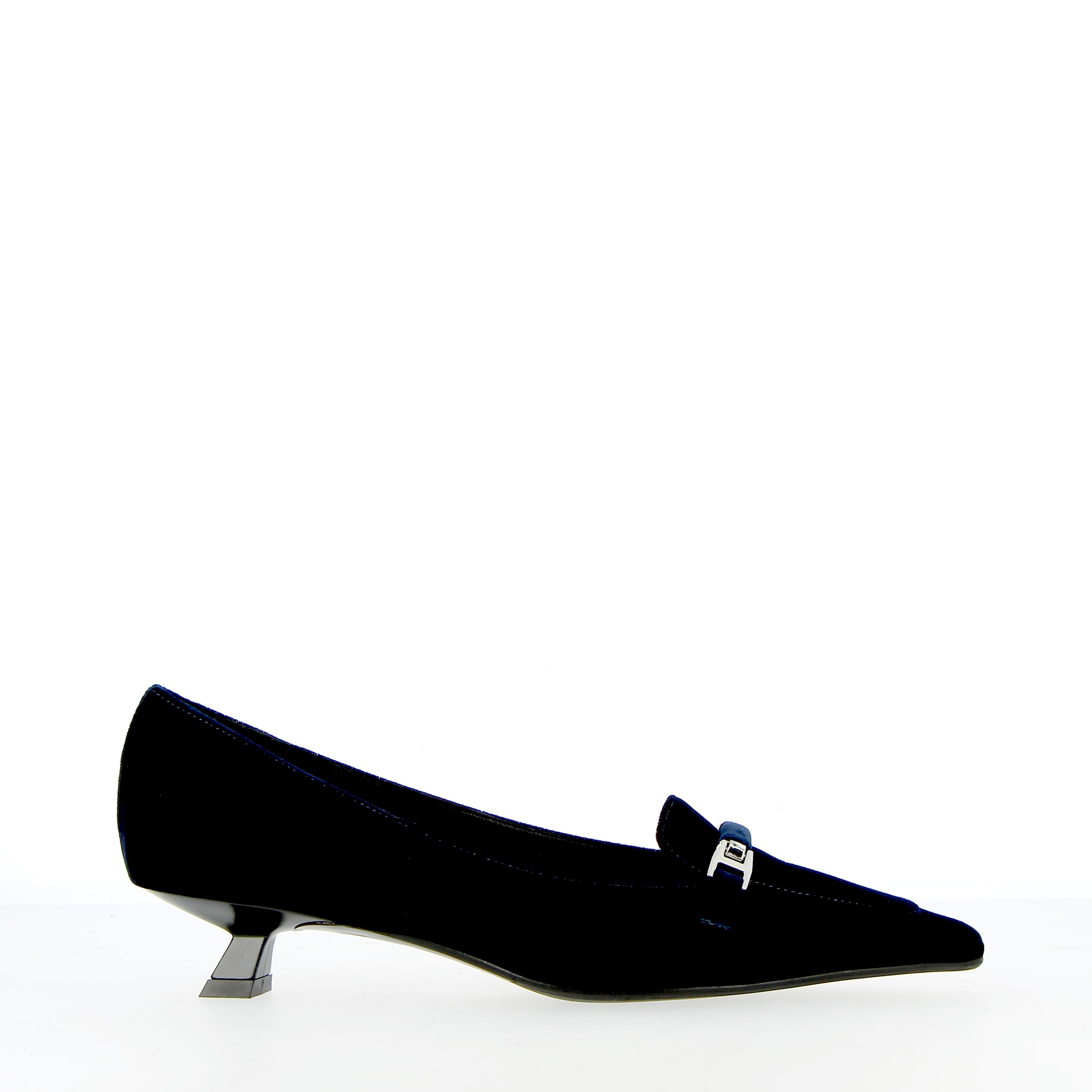 Midnight Blue Velvet Moccasin Pump