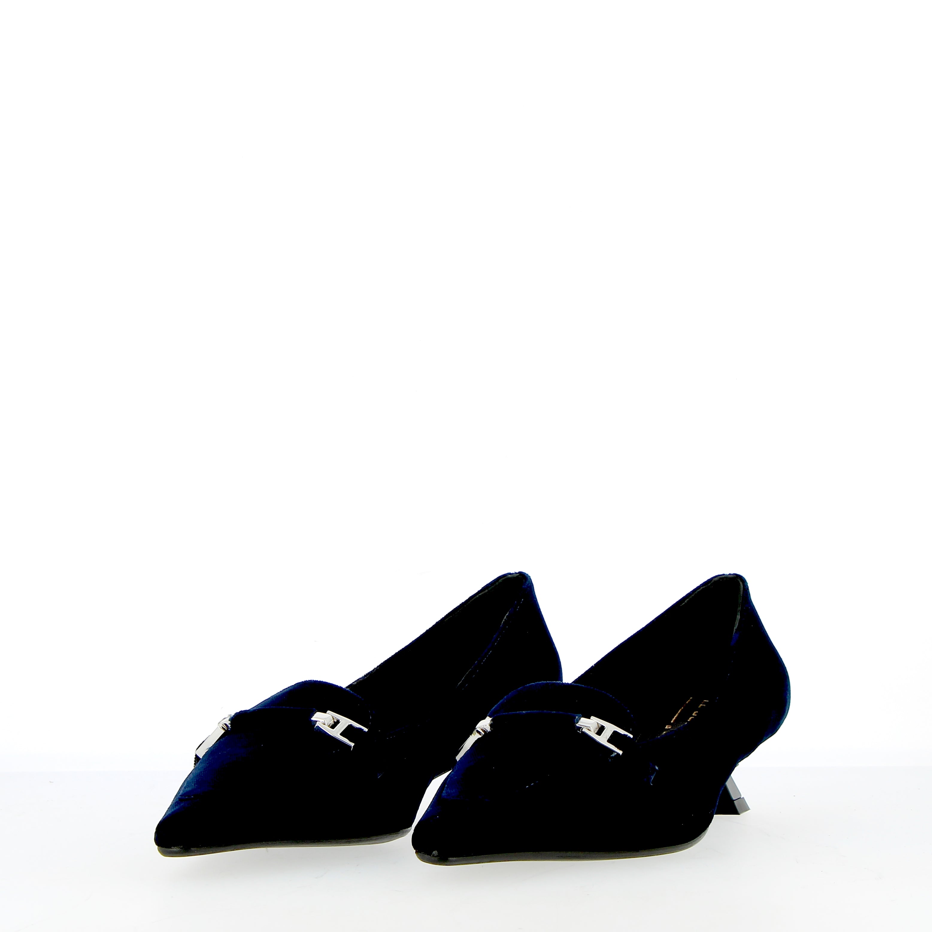 Midnight Blue Velvet Moccasin Pump