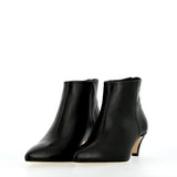 Ankle boot in soft black nappa