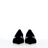 Midnight Blue Velvet Moccasin Pump