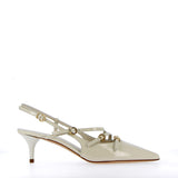 Ice patent slingback with straps