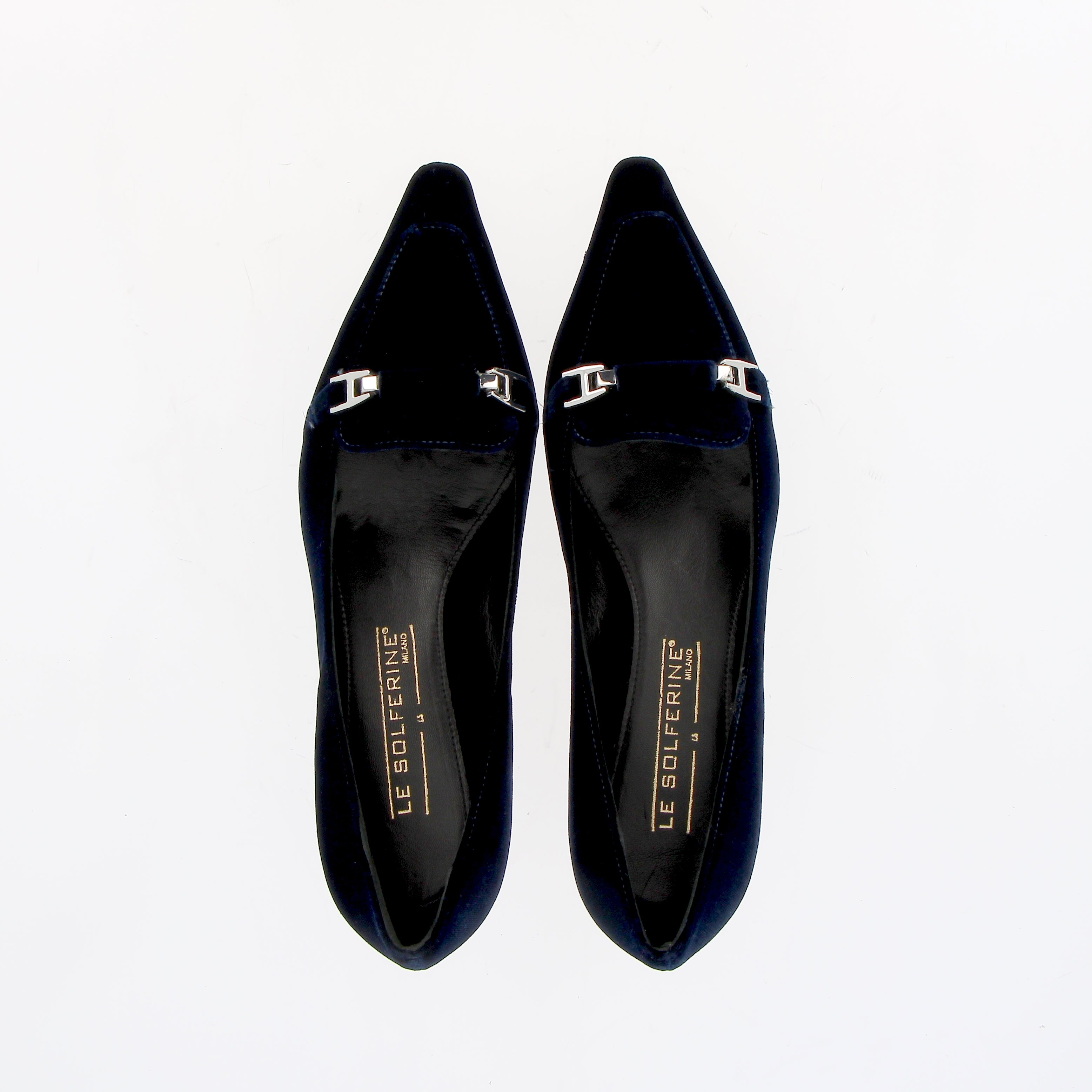 Midnight Blue Velvet Moccasin Pump