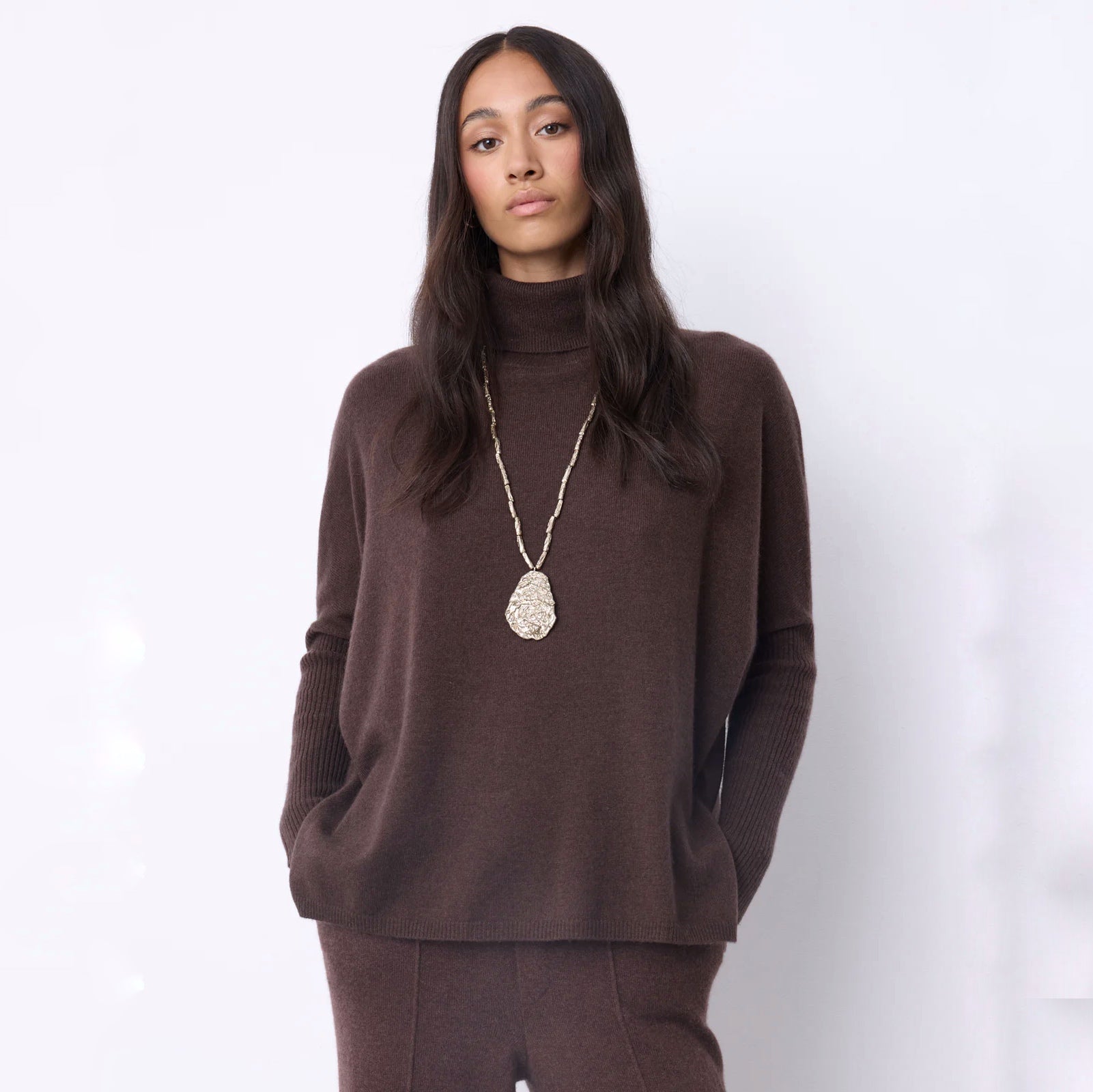 Maglione in cashmere margareth coffee