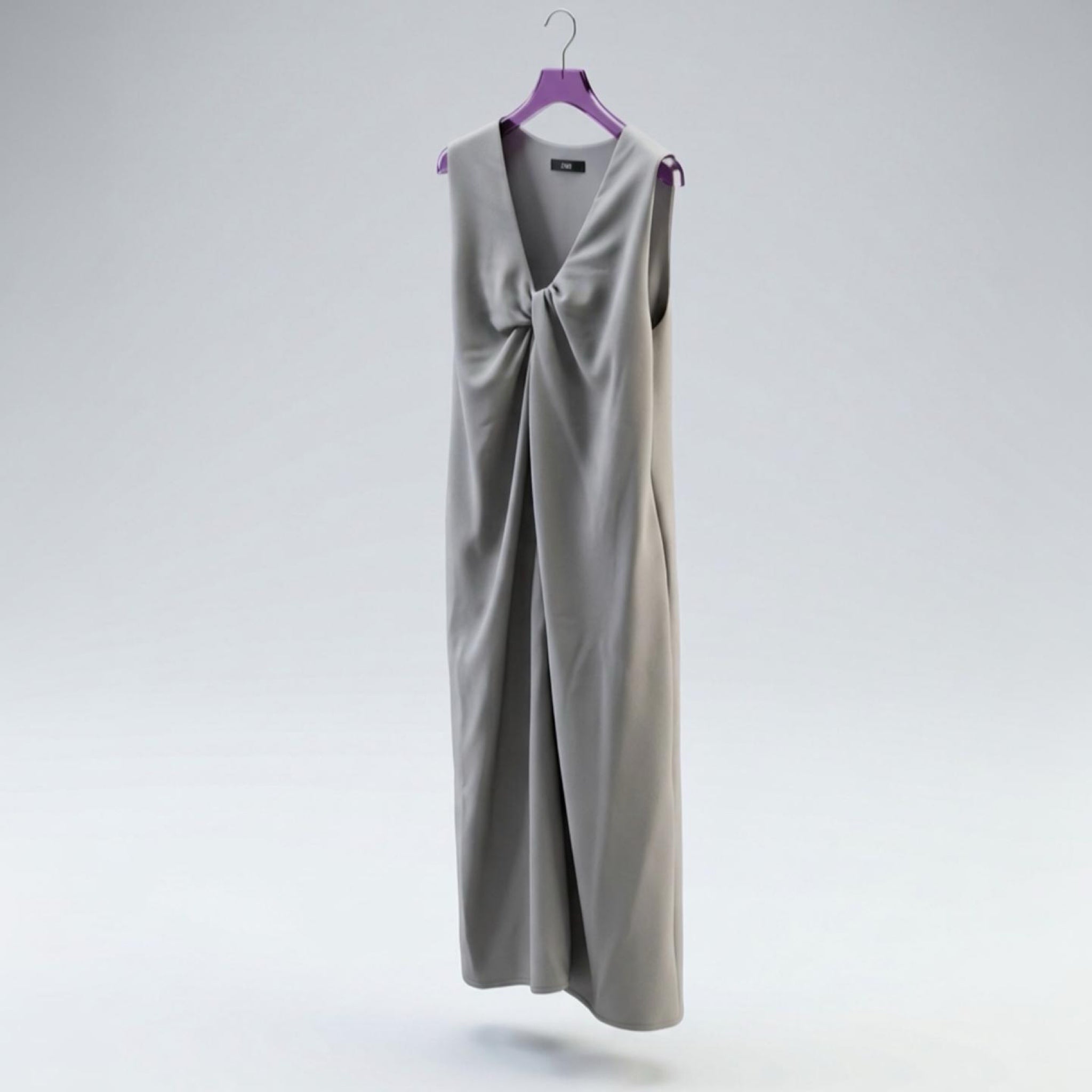 Gray dress with knot