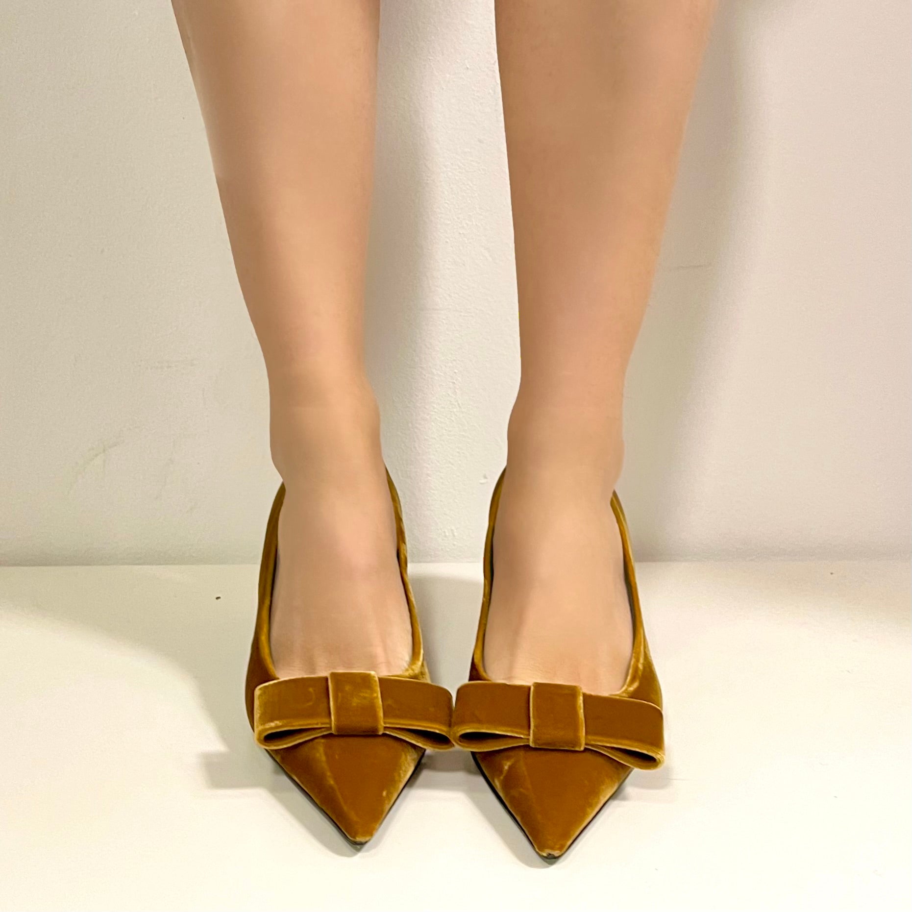 Gold Leather Slingback