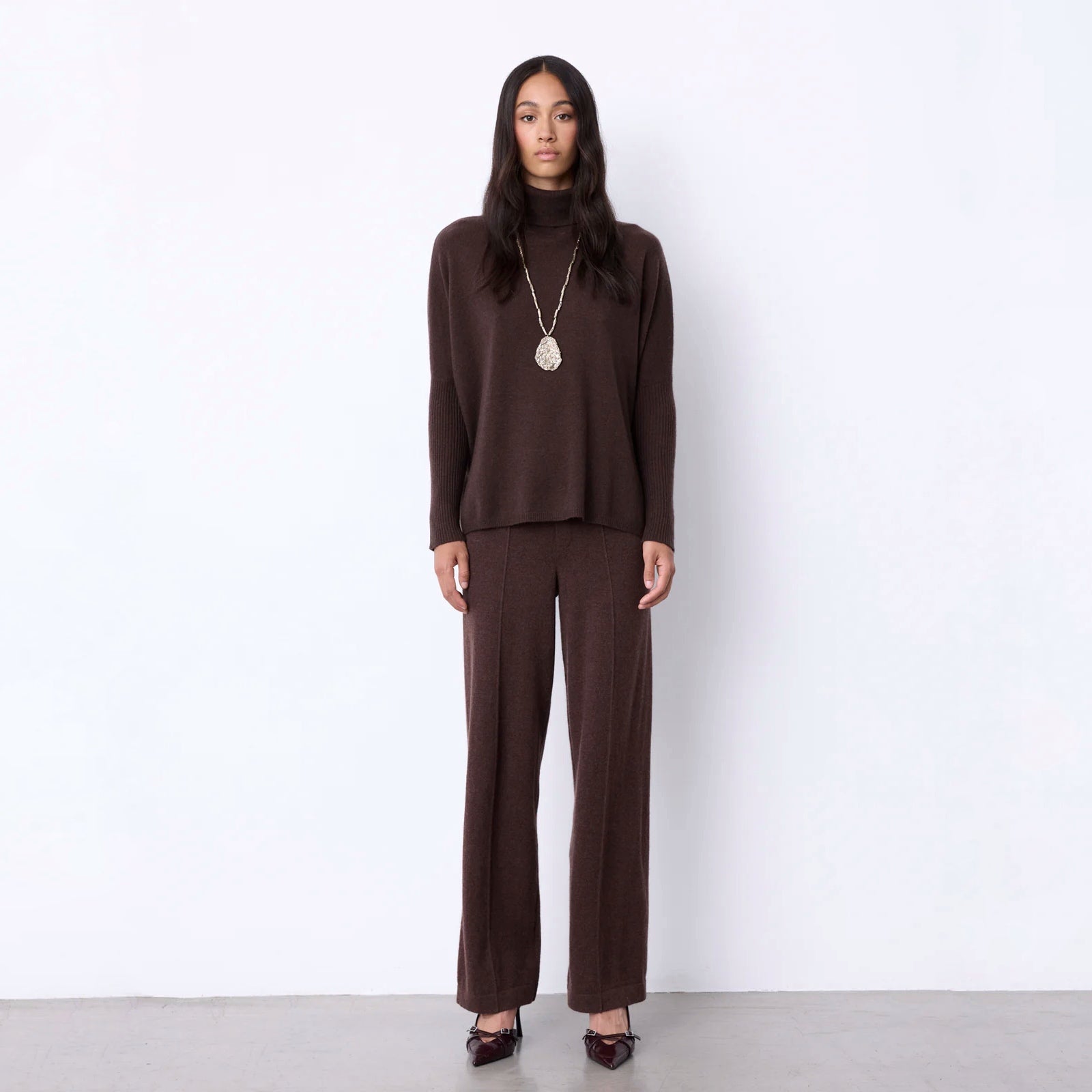 Maglione in cashmere margareth coffee