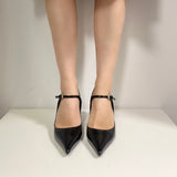 Maryjane black stiletto pumps