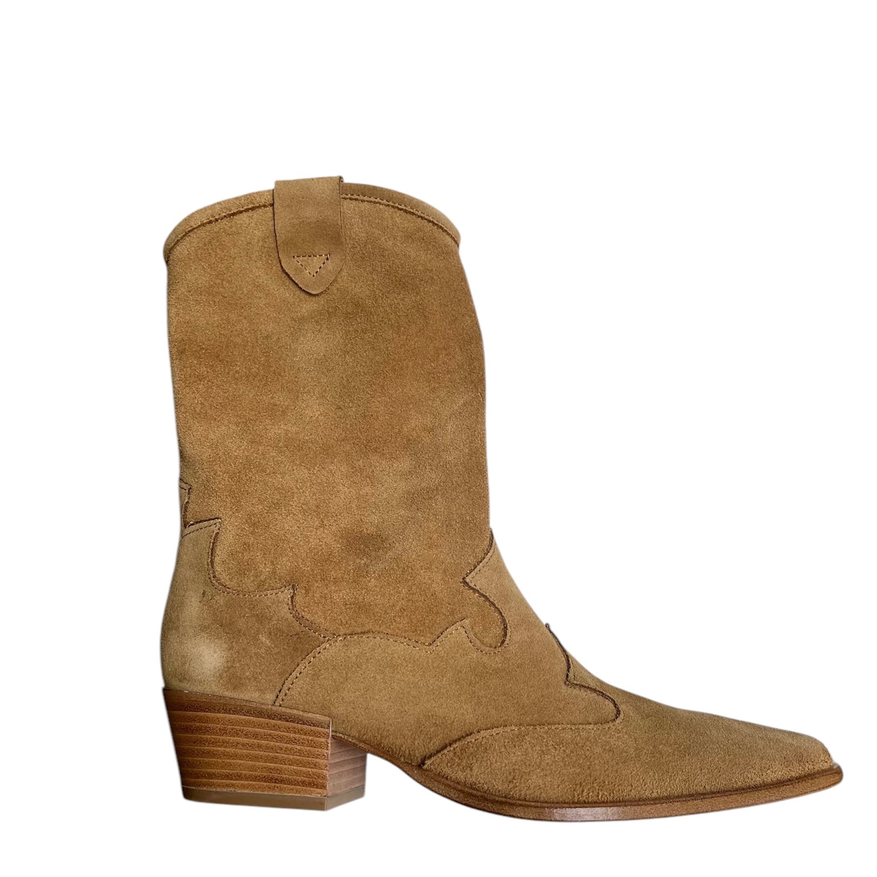Low Texan in natural suede