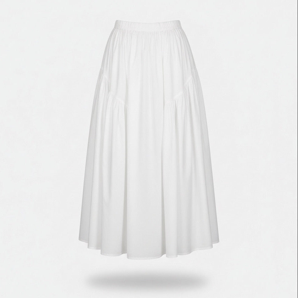 Gonna in cotone bianco