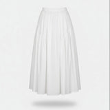 Gonna in cotone bianco