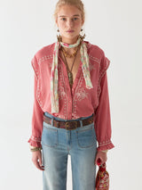 Tina blouse in Cachemira Moutarde