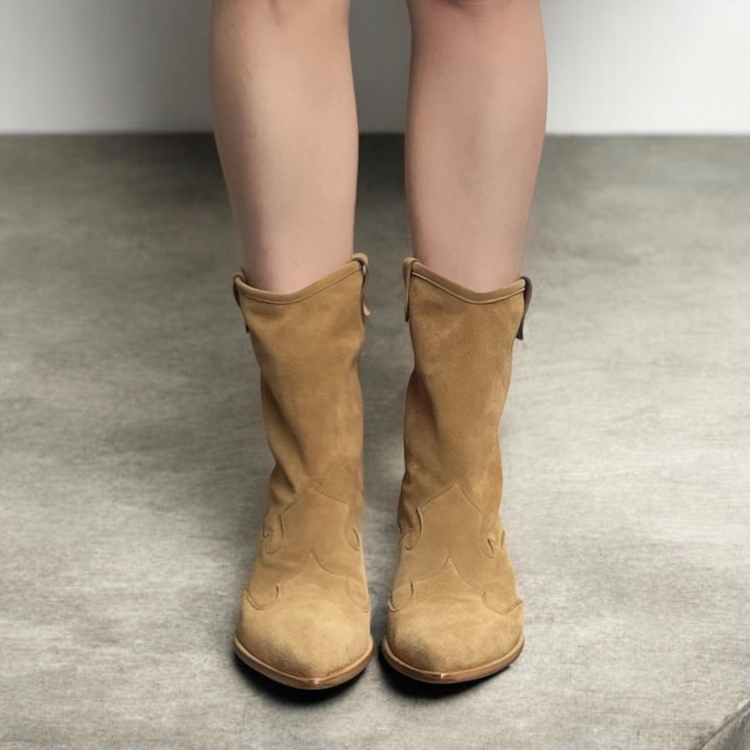 Low Texan in natural suede
