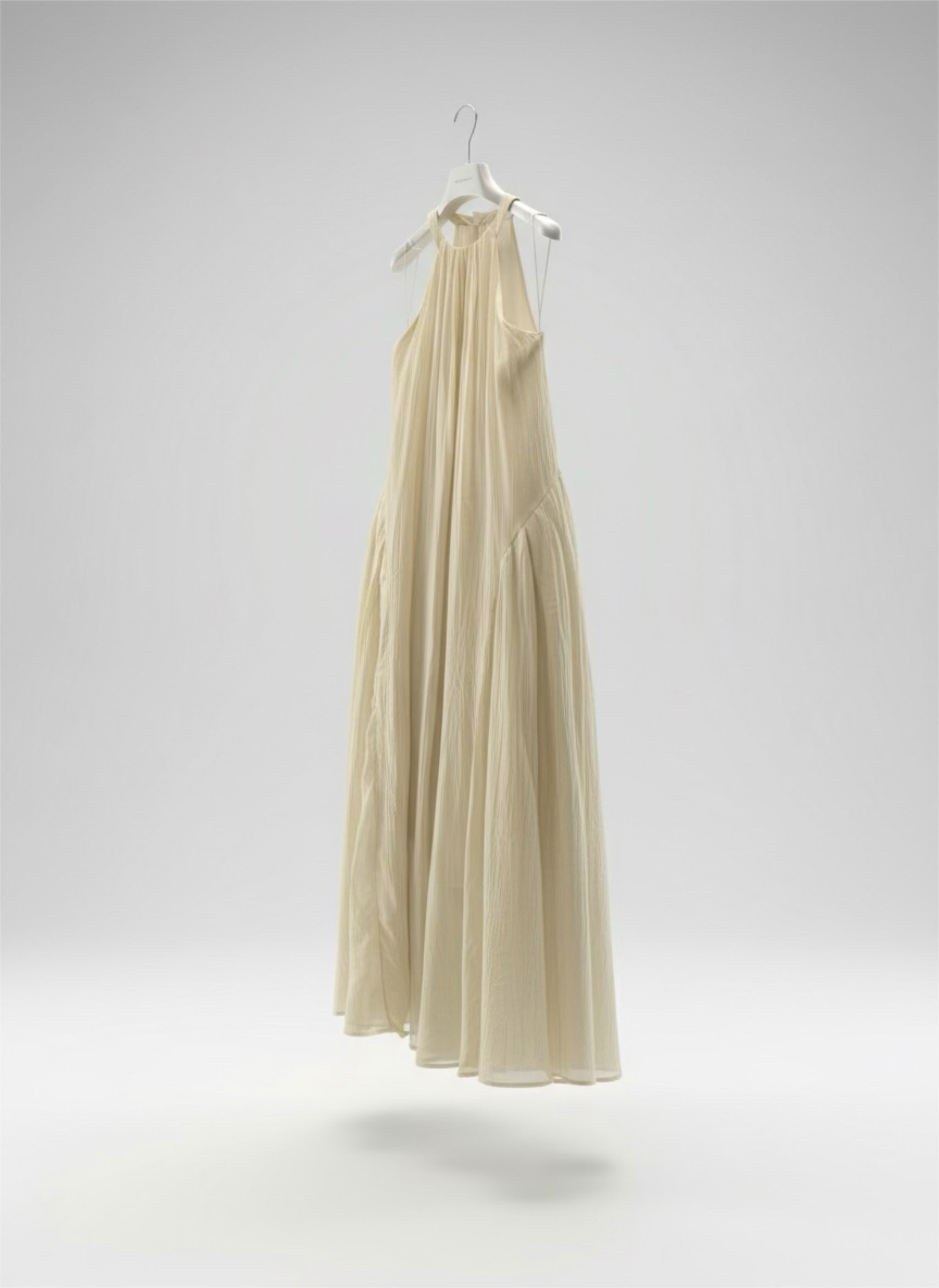 Abito lungo avorio lime