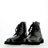 High lace-up in black nappa