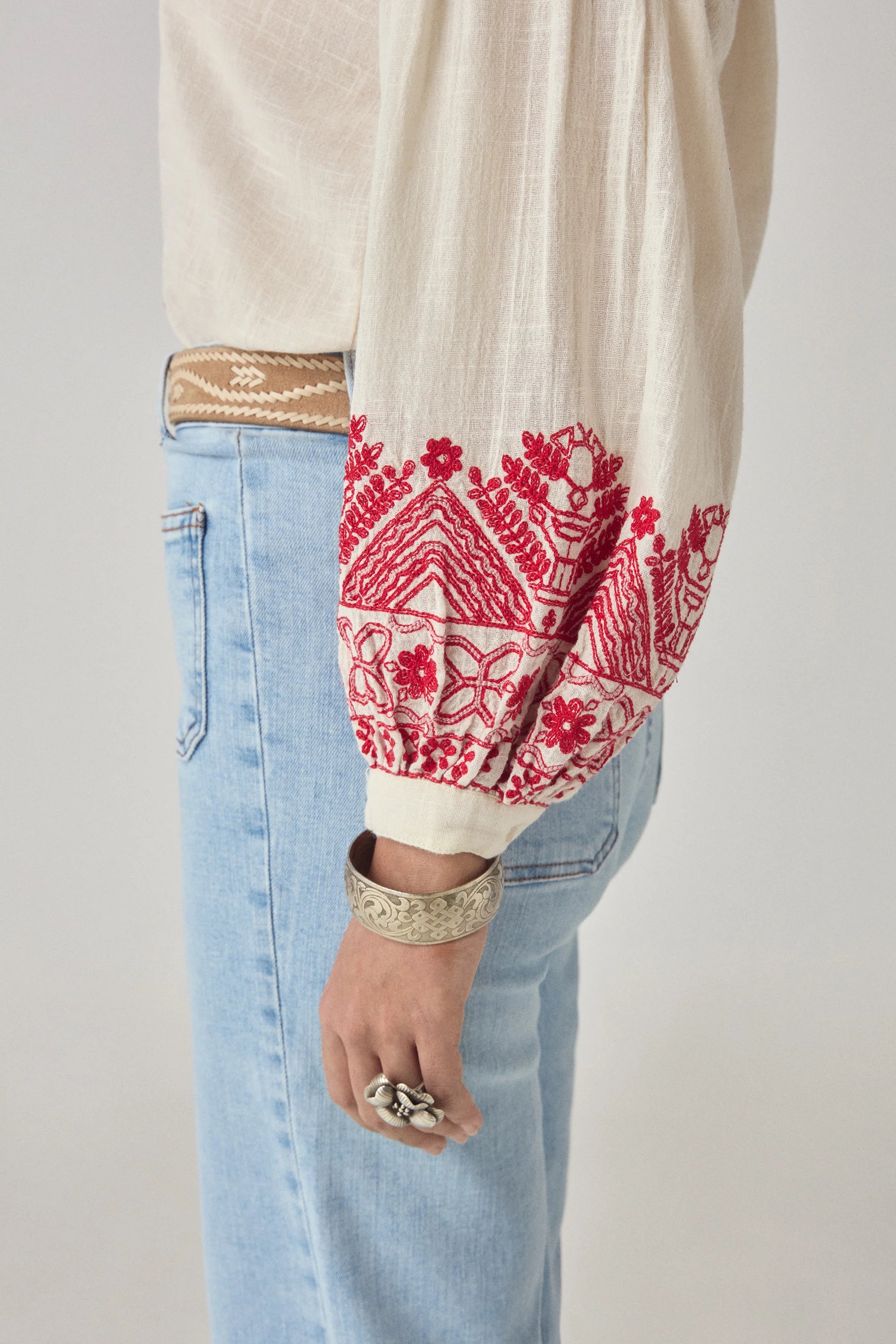 Antonella Blouse Red Cranberry